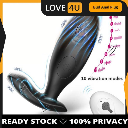 LOVE4U Wireless Remote Control Vibrator Dildo Anal Plug Prostate G Spot Vaginal Massage Stimulator Toy For Women Men