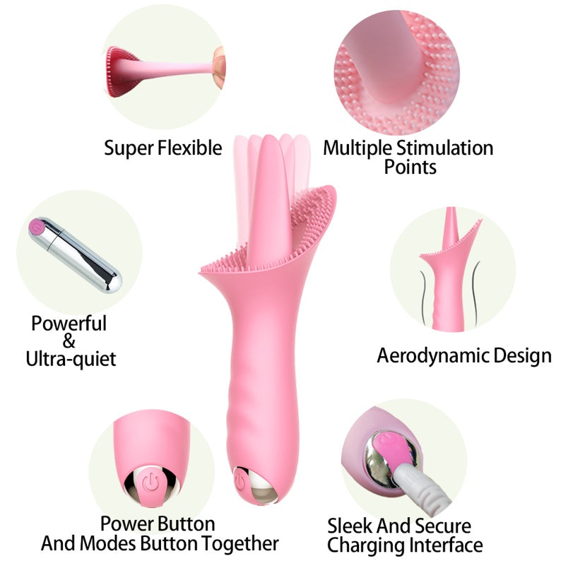 LOVE4U Sex Toy For Women 10 Speed Massager Sex Tongue For Licking&Sucking Vibrator For Women Adult Toys Female