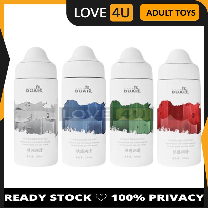 LOVE4U DUAI 200ML Big Bottle Cool Hot Ice Warm Pelincir Feeling Super Smooth Lubricant Sex Liter Spray Gel for Anal Sex