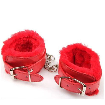 [LOVE4U] Sexy Adjustable Furry Handcuffs Gali TanganSeks Plush Handcuff Ankle Cuff Restraints Bondage Sex Toy Restraints