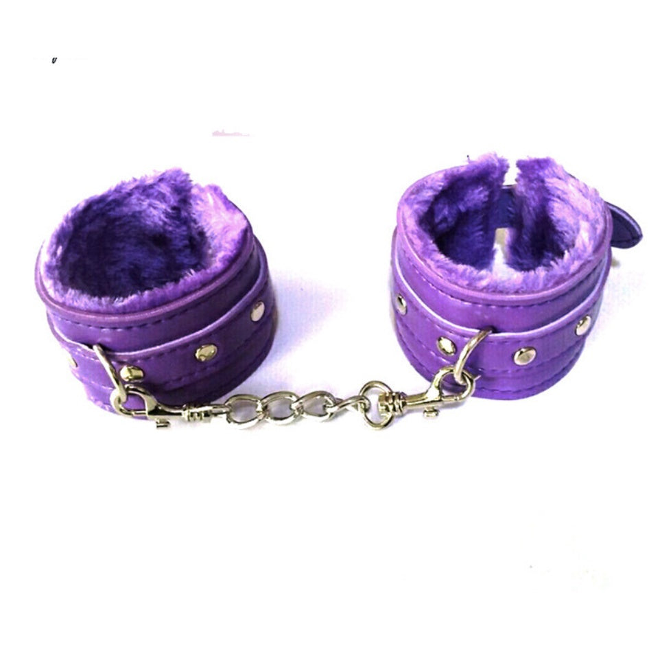 [LOVE4U] Sexy Adjustable Furry Handcuffs Gali TanganSeks Plush Handcuff Ankle Cuff Restraints Bondage Sex Toy Restraints