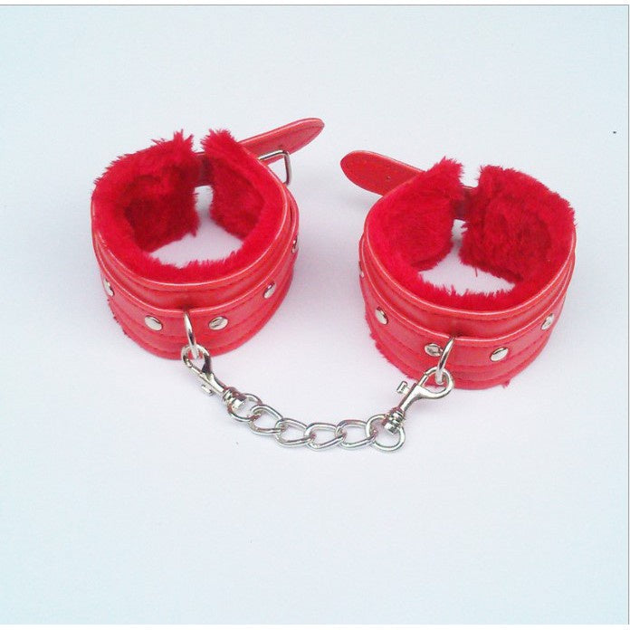 [LOVE4U] Sexy Adjustable Furry Handcuffs Gali TanganSeks Plush Handcuff Ankle Cuff Restraints Bondage Sex Toy Restraints