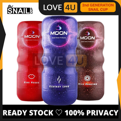 【MOON CUP】Masturbation Cup Snail Cup Alat Lancap Laki Sex Toy For Men Masturbator Adult Toy Fake Pussy Pepek Palsu 飞机杯