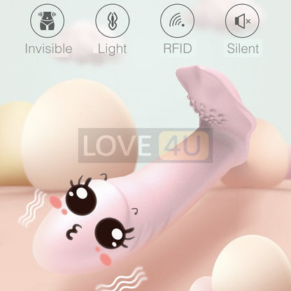 【LOVE4U】Wearable Dildo Butterfly Vibrator Remote Control For Women G Spot Massager Vibrator App Control Wearable Dildo