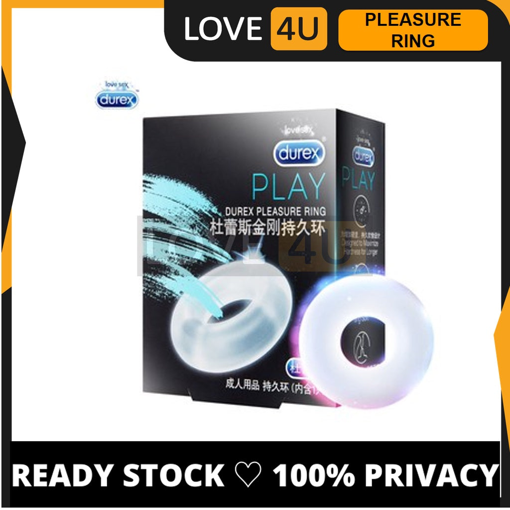 [LOVE4U] 100% ORIGINAL Durex Cock Ring Elasticity Delay Ring & Lasting Reusable Cock Ring Adult Sex Toy for Male 杜蕾斯