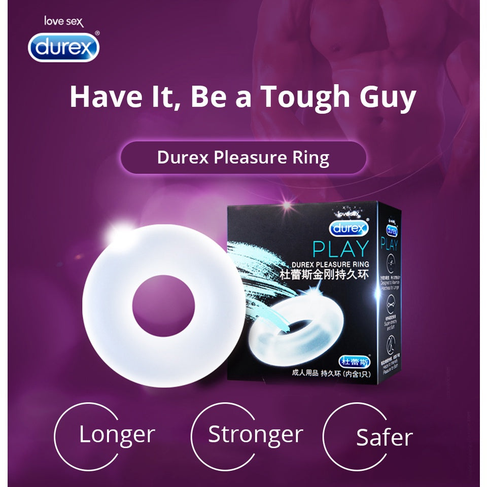 [LOVE4U] 100% ORIGINAL Durex Cock Ring Elasticity Delay Ring & Lasting Reusable Cock Ring Adult Sex Toy for Male 杜蕾斯