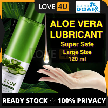 DUAI Aloe Vera Water Based Premium Lubricant Oil 100% Safe Natural120ml Pelincir Duai Super Star Product Only At「LOVE4U」