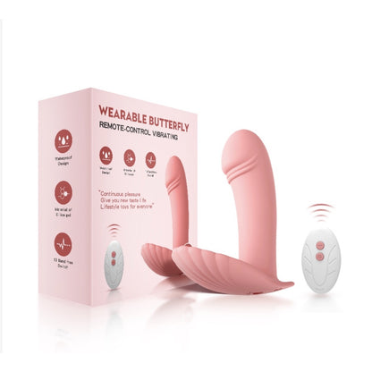 【LOVE4U】Wearable Dildo Butterfly Vibrator Remote Control For Women G Spot Massager Vibrator App Control Wearable Dildo