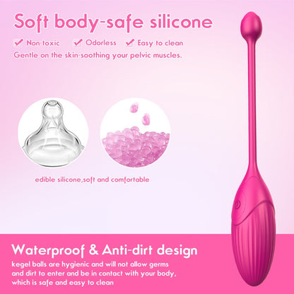 LOVE4U 10 Speeds Jump Egg Vibrator Vibrating Egg Silicone Wireless Remote Stimulation Sex Toys for Women