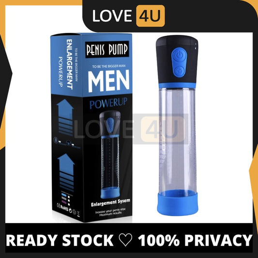 LOVE4U POWERUP Pump Automatic Electric Auto Penis Pump Vacuum Battery Version For Penis Pembesaran Zakar Enlargement