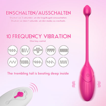 LOVE4U 10 Speeds Jump Egg Vibrator Vibrating Egg Silicone Wireless Remote Stimulation Sex Toys for Women