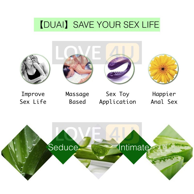 DUAI Aloe Vera Water Based Premium Lubricant Oil 100% Safe Natural120ml Pelincir Duai Super Star Product Only At「LOVE4U」