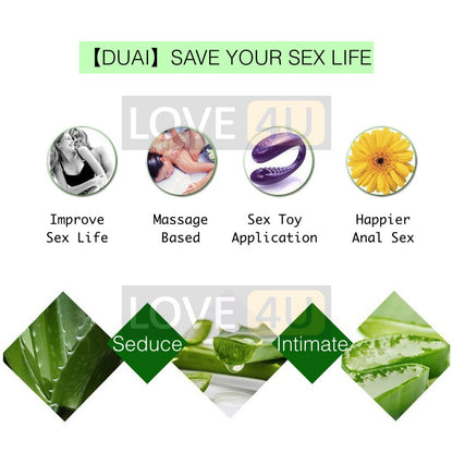 DUAI Aloe Vera Water Based Premium Lubricant Oil 100% Safe Natural120ml Pelincir Duai Super Star Product Only At「LOVE4U」