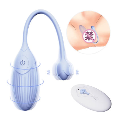 LOVE4U 10 Speeds Jump Egg Vibrator Vibrating Egg Silicone Wireless Remote Stimulation Sex Toys for Women