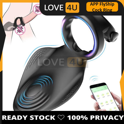 LOVE4U remote control Prostate Massager Vibrating vibrator sex toys for Men butt plug vibrator Vibration ring toys