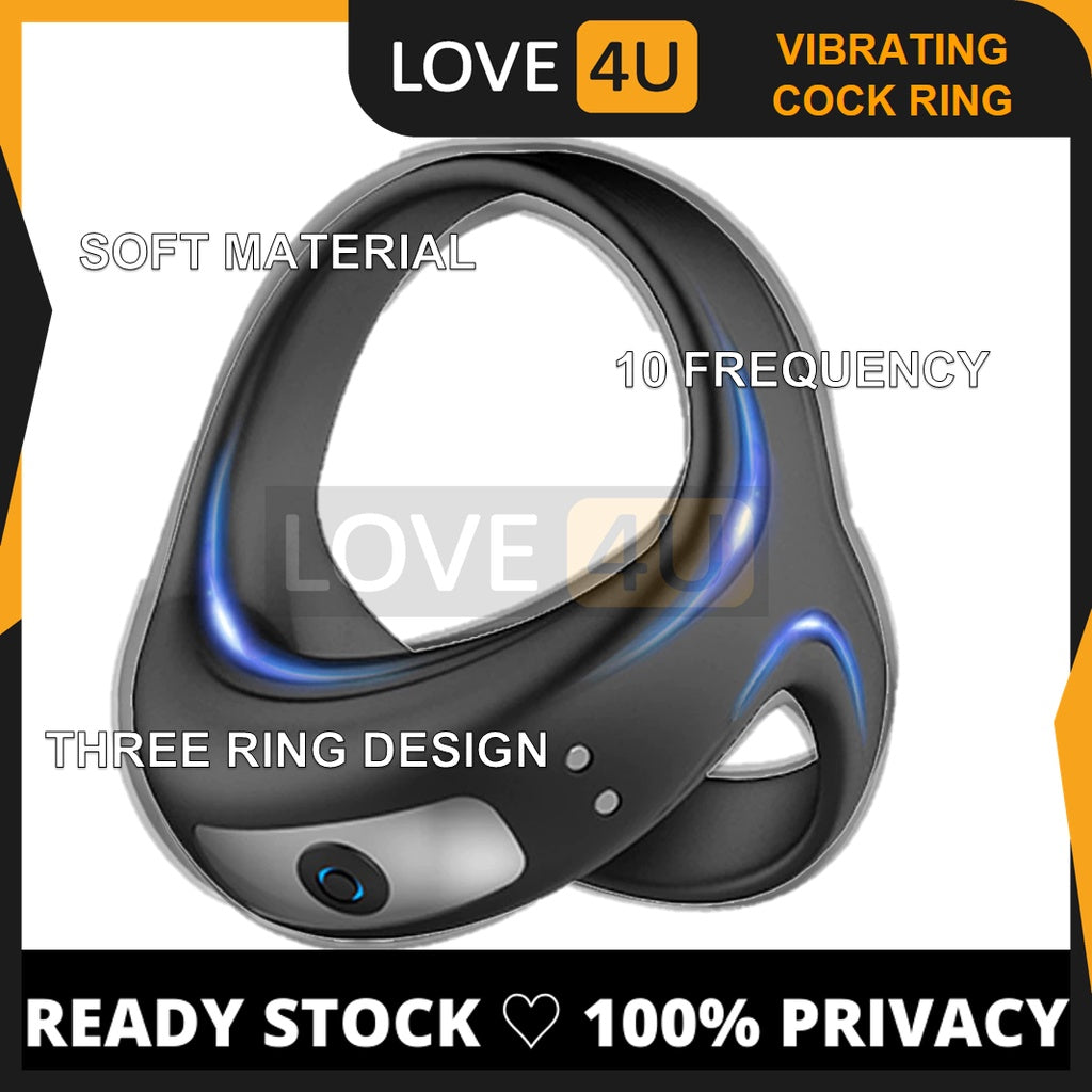 LOVE4U Vibrating Cock Ring Vibrator Delay Penis Ring High Quality Delay Ejaculation Ring Adult Sex Toy for Men 男用震动锁精环延时