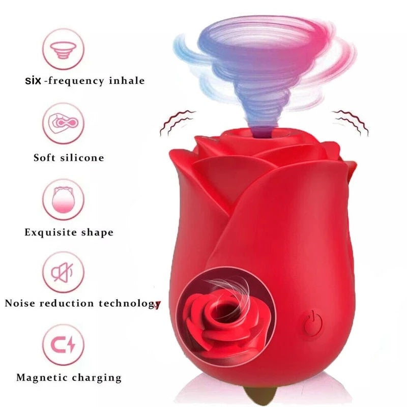 [LOVE4U] Rose Sucker Vibrator For women/Sex Toy For Women/Sex Toy/Women Sex Toy/Adult Toys For Women/情趣用品/自慰器女用/自慰棒/