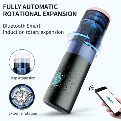 OMYSKY 100% ORI Premium Masturbator War Wolf SWORDSMAN Fully Thrusting Rotating Automatic Bluetooth For Men 蓝牙同步全自动吸盘飞机杯