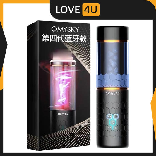 LOVE4U OMYSKY Fully Automatic Aircraft Cup Male Function Exerciser Male Masturbator Smart Bluetooth 吮吸蓝牙同步叫床伸缩旋转自慰器