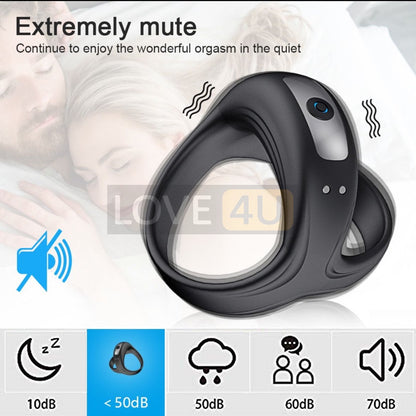 LOVE4U Vibrating Cock Ring Vibrator Delay Penis Ring High Quality Delay Ejaculation Ring Adult Sex Toy for Men 男用震动锁精环延时