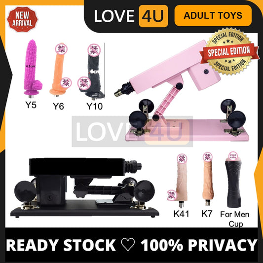 LOVE4U Ready Stock A6 AUTO MACHINE VIBRATOR DILDO FOR Master Sex toy G-Spot for Him Her Couple Extra Dildo 性别假阳具