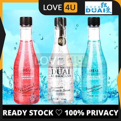 【LOVE4U】DUAI 260ml Lubricant For Sex Lubricant Massage Oil Water Based Zarah Lubricant Adult Toys Sex Product Pelincir