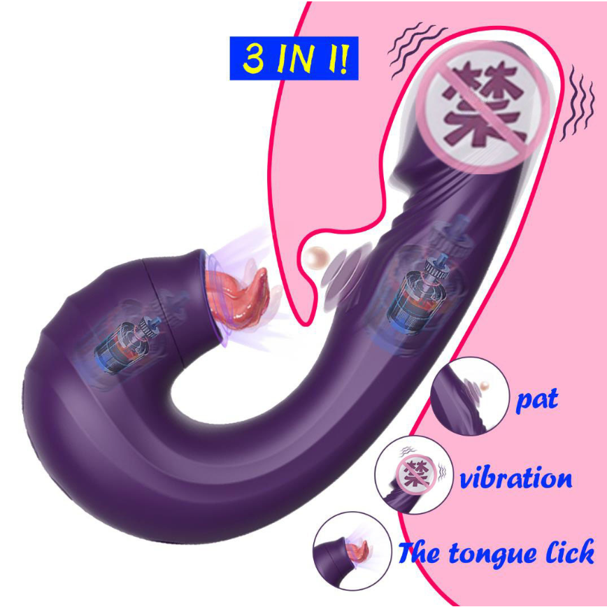 【LOVE4U】3 In 1 Dildo Vibrator  G Spot Stimulation Vibrator For Women Dildo Adult Toys Nipple Sucker/Nipple Vibrator