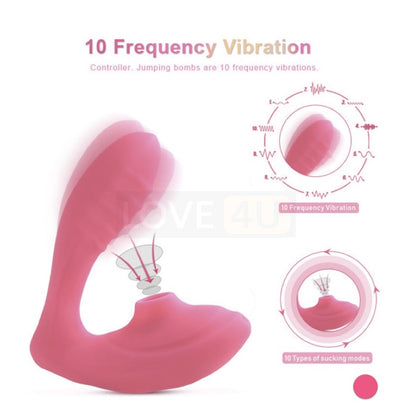 【LOVE4U】3 In 1 Dildo Vibrator  G Spot Stimulation Vibrator For Women Dildo Adult Toys Nipple Sucker/Nipple Vibrator