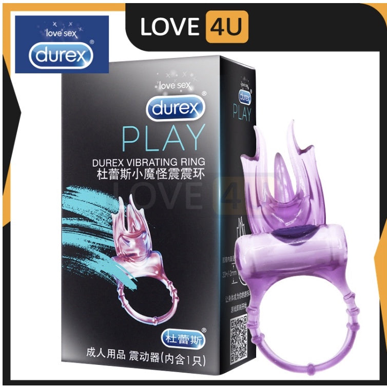 【LOVE4U】Durex Play Little Devil Vibrating Ring Clitoris Stimulation Fire Finger Vibrator Extender Intimate Goods Sex Toy