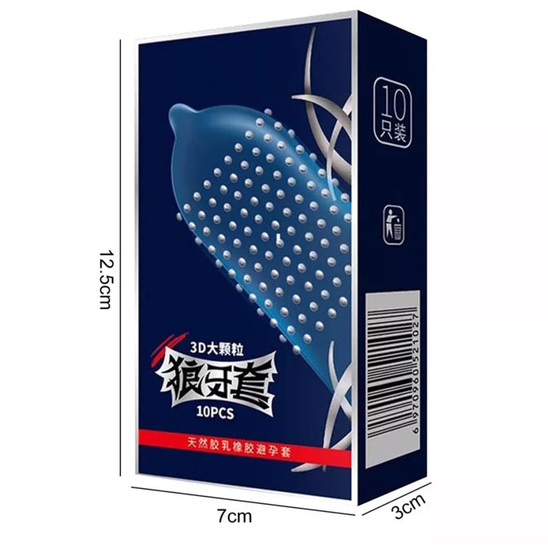 LOVE4U High Quality G-Spot Large Dotted Delay Condom 10pcs/Box Kondom tahan lama condom for men long lasting condom