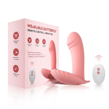 LOVE4U Wearable Dildo Butterfly Vibrator Remote Control For Women G Spot Massager Vibrator App Control Wearable Dildo