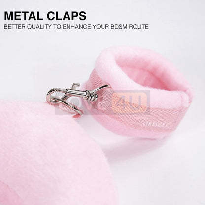 【LOVE4U】BDSM SM Set Game Suit Bondage Set Sex Pillow PU Nylon Handcuffs for Couple Sex Toys Adult Sex Toy Alat Sek