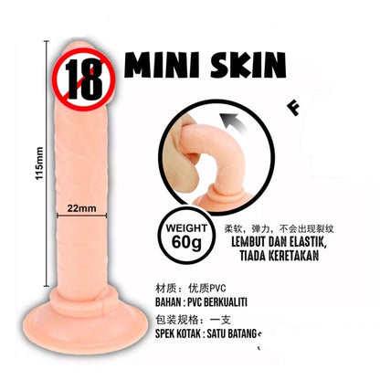 LOVE4U  Mini Suction Colorful manual flexible Anal Dildo Penis Masturbation Silicone Realistic Seks Toy Zakar Palsu