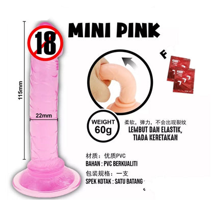 LOVE4U  Mini Suction Colorful manual flexible Anal Dildo Penis Masturbation Silicone Realistic Seks Toy Zakar Palsu