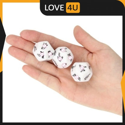 [LOVE4U] 2.5cm/1.0" Sexy Game 12 Sides Sex Position Gambling Couples Party Love Erotic Dice