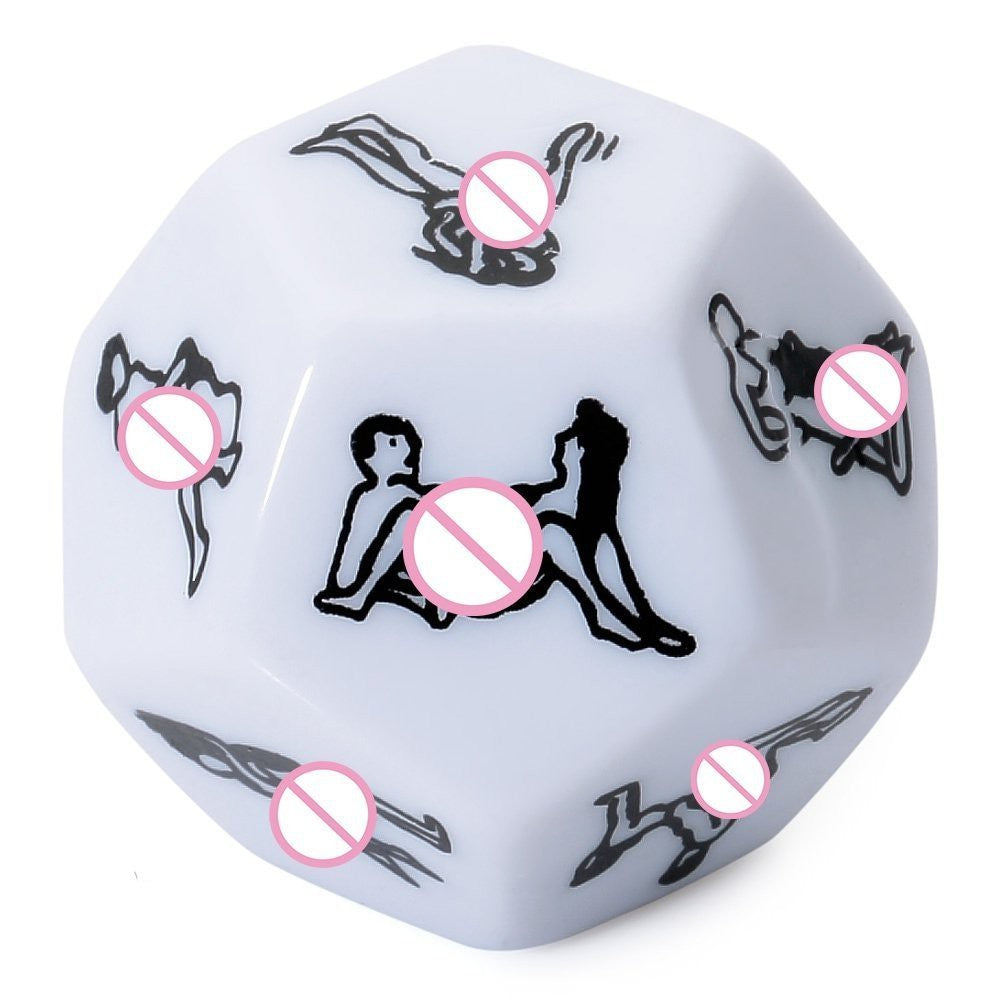 [LOVE4U] 2.5cm/1.0" Sexy Game 12 Sides Sex Position Gambling Couples Party Love Erotic Dice