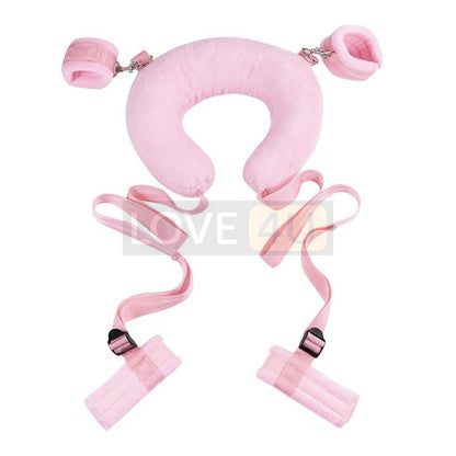 【LOVE4U】BDSM SM Set Game Suit Bondage Set Sex Pillow PU Nylon Handcuffs for Couple Sex Toys Adult Sex Toy Alat Sek