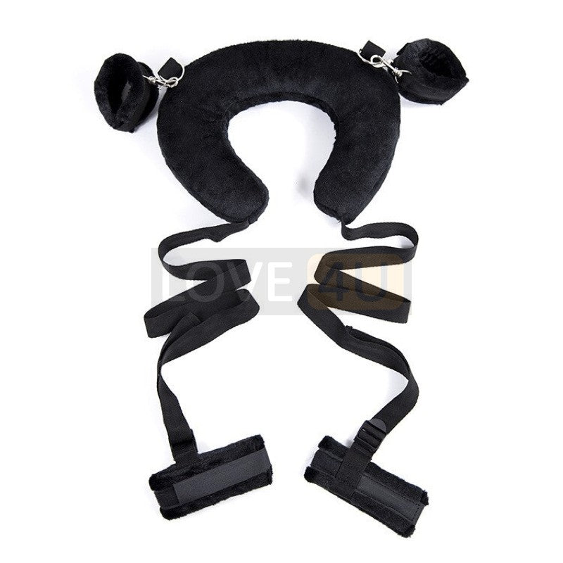 【LOVE4U】BDSM SM Set Game Suit Bondage Set Sex Pillow PU Nylon Handcuffs for Couple Sex Toys Adult Sex Toy Alat Sek