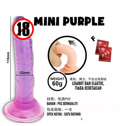 LOVE4U  Mini Suction Colorful manual flexible Anal Dildo Penis Masturbation Silicone Realistic Seks Toy Zakar Palsu