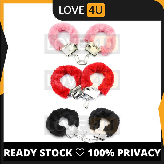 [LOVE4U ] BDSM Handcuffs Costume Sex Toy Gali Tangan Seks Handcuff Ankle Cuff Restraints Bondage 仿真手铐情趣用品