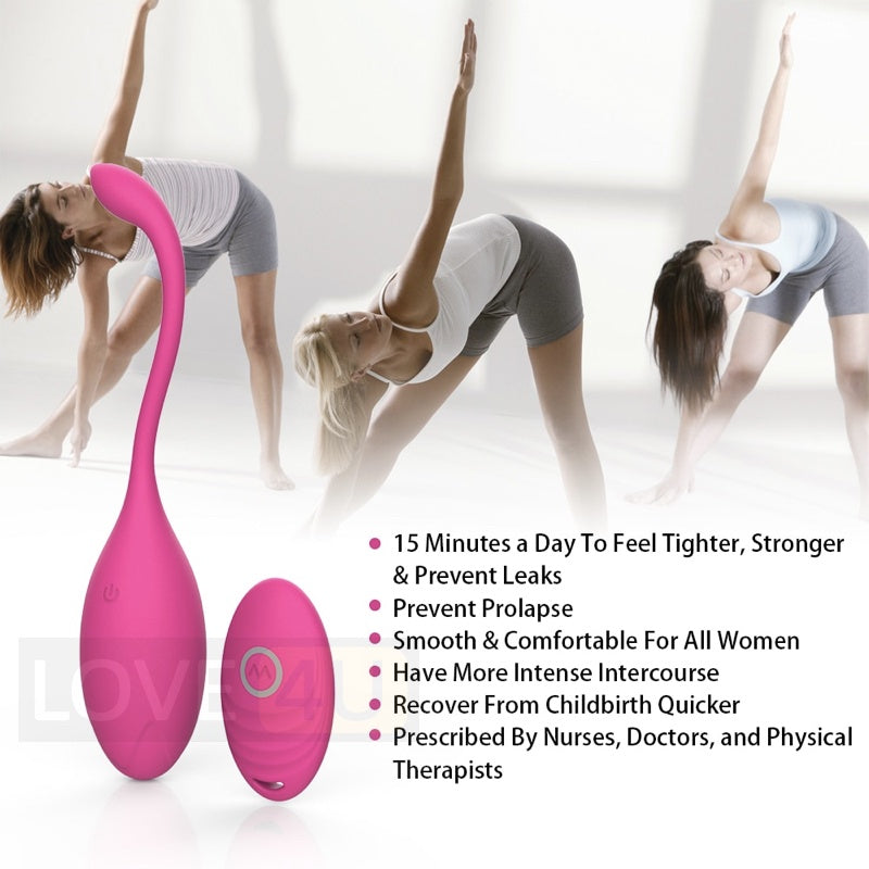 【LOVE4U】Remote Control Electric Kegel Balls / Sex Toy For Women / Wireless Jump Egg / High Quality Vagina Balls 遥控穿戴跳蛋