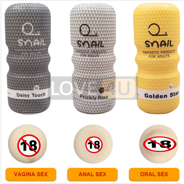 [LOVE4U] SNAIL CUP Male Masturbator Aeroplane Cup Vagina Mouth Anal Fleshlight Fake Pussy Alat Lancap Laki 蜗牛杯 飞机杯