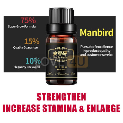 【LOVE4U】UNCLE YEAH Penis Enlargement Essential Oil BESAR & KERAS for Men Minyak Lelaki Zakar