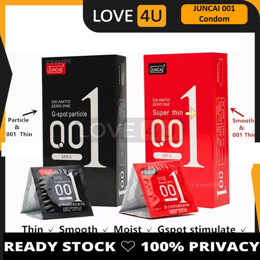 LOVE4U 001 Super Thin Condom 001 Kondom Nipis Spike Condom10pc