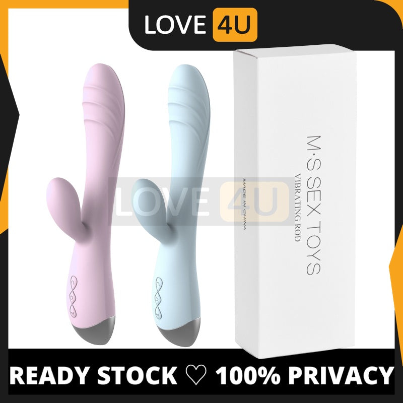 LOVE4U Dildo Rechargeable G-Spot Vibrator Massager Climax Women Dildo-Shape Sex Toy For Women Fake Penis Zakar Palsu