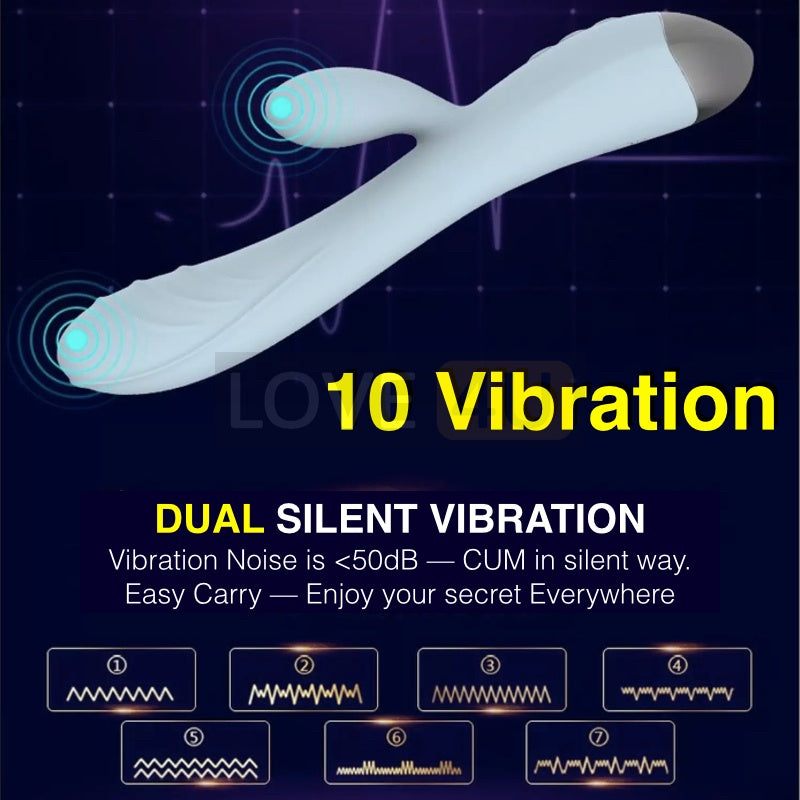 LOVE4U Dildo Rechargeable G-Spot Vibrator Massager Climax Women Dildo-Shape Sex Toy For Women Fake Penis Zakar Palsu