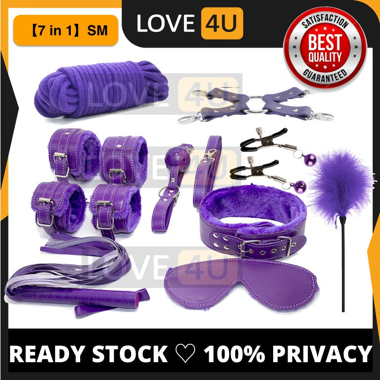 【10 in 1】CHEAPEST Sexual Abuse Tools Leather Plush SM BDSM Hand and Foot Copy Set Sex Toys Ikat Gali Tangan Seks