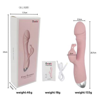 LOVE4U Dildo Rechargeable G-Spot Vibrator Massager Climax Women Dildo-Shape Sex Toy For Women Fake Penis Zakar Palsu