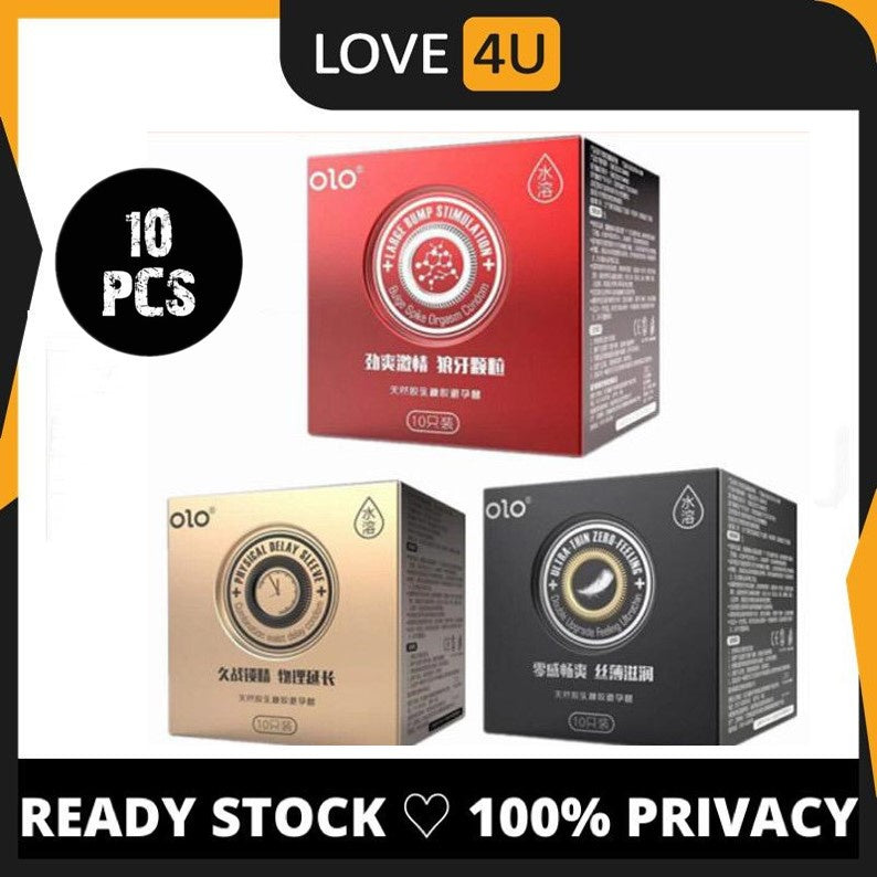 OLO Original Neo Series Condom 10pcs Tahan Lama Time Delay Long Lasting Kondom Nipis Ultrathin Condom For Men 超薄安全套 避孕套