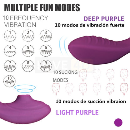 LOVE4U 2 In 1 Sucker Vibrator G Spot Stimulation Vibrator For Women Dildo Adult Toys Nipple Sucker Nipple Vibrator